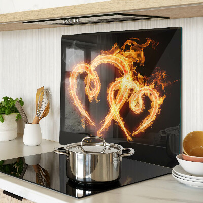 Tábua para cozinha Coração em chamas