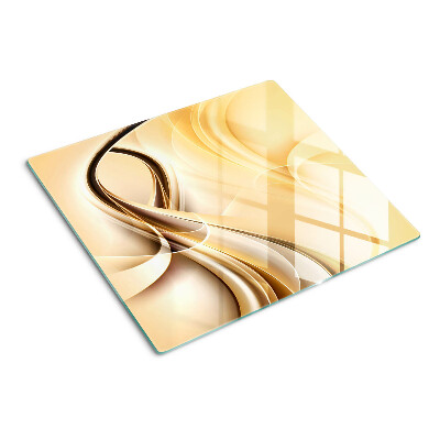 Tábua para cozinha Ondas abstratas em tons de bege