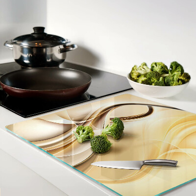 Tábua para cozinha Ondas abstratas em tons de bege