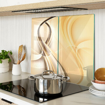 Tábua para cozinha Ondas abstratas em tons de bege