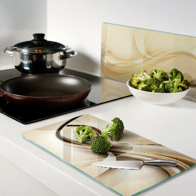 Tábua para cozinha Ondas abstratas em tons de bege