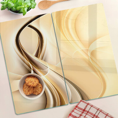 Tábua para cozinha Ondas abstratas em tons de bege