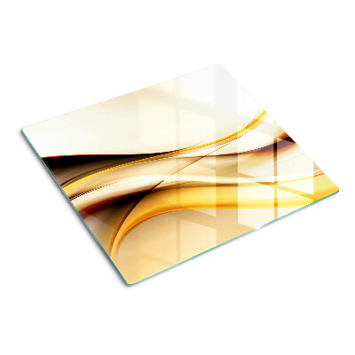 Tábua para corte Ondas abstratas em tons de dourado