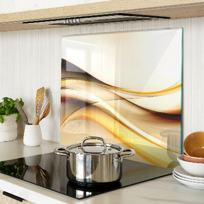 Tábua para corte Ondas abstratas em tons de dourado