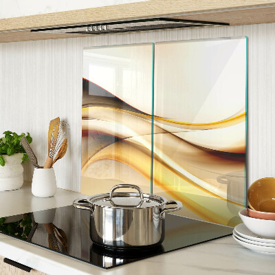 Tábua para corte Ondas abstratas em tons de dourado