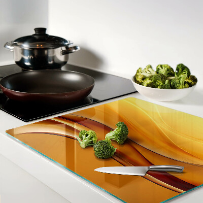 Tábua para cozinha Ondas em tons de dourado