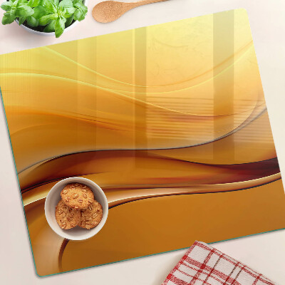 Tábua para cozinha Ondas em tons de dourado