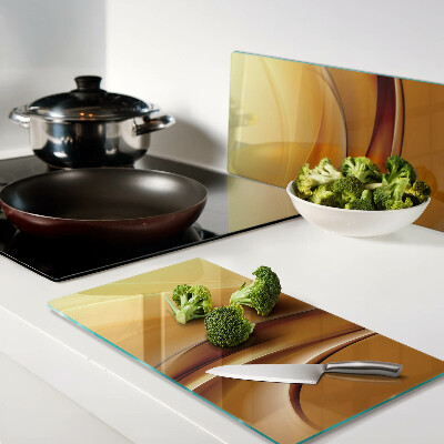 Tábua para cozinha Ondas em tons de dourado