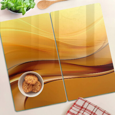 Tábua para cozinha Ondas em tons de dourado