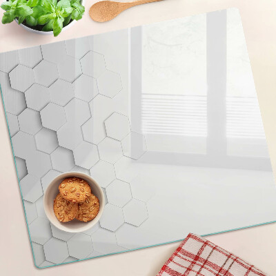 Tábua para corte Hexágonos em tons de cinza