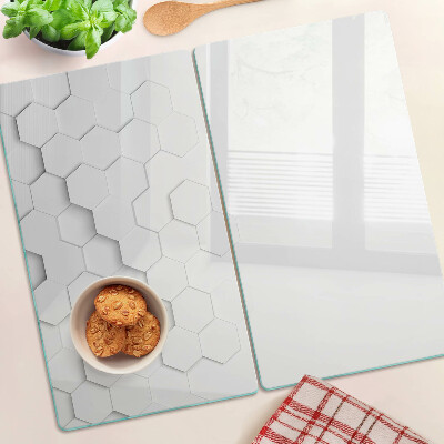Tábua para corte Hexágonos em tons de cinza