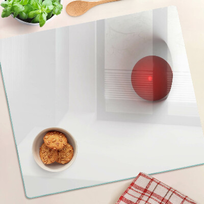 Tábua para corte Círculo vermelho em fundo transparente