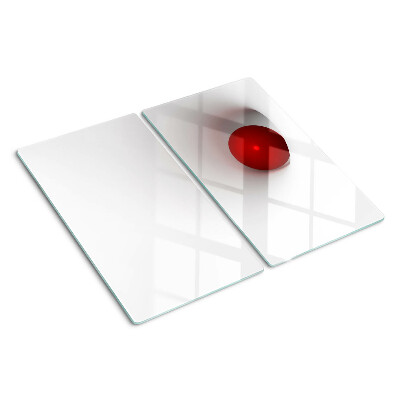 Tábua para corte Círculo vermelho em fundo transparente