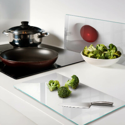 Tábua para corte Círculo vermelho em fundo transparente