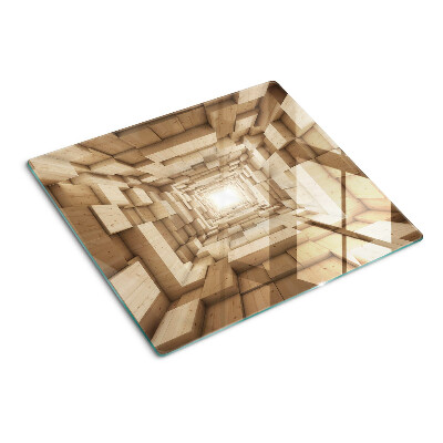 Tábua para corte O interior do túnel de madeira