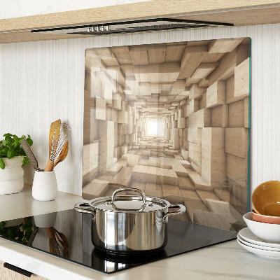 Tábua para corte O interior do túnel de madeira