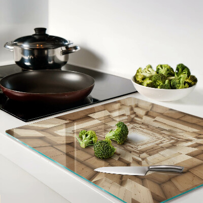 Tábua para corte O interior do túnel de madeira