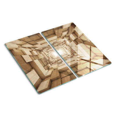 Tábua para corte O interior do túnel de madeira