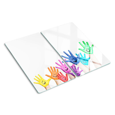 Tábua para cozinha Mãos coloridas sorridentes
