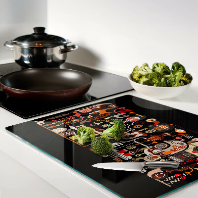 Tábua para corte Padrões abstratos com motivos vegetais