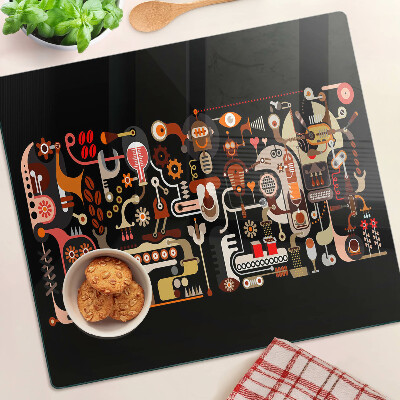 Tábua para corte Padrões abstratos com motivos vegetais