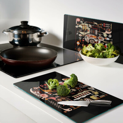 Tábua para corte Padrões abstratos com motivos vegetais