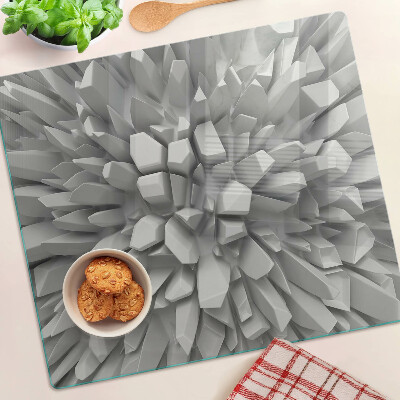 Tábua para cozinha Estruturas cristalinas em tons de cinza