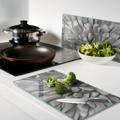 Tábua para cozinha Estruturas cristalinas em tons de cinza