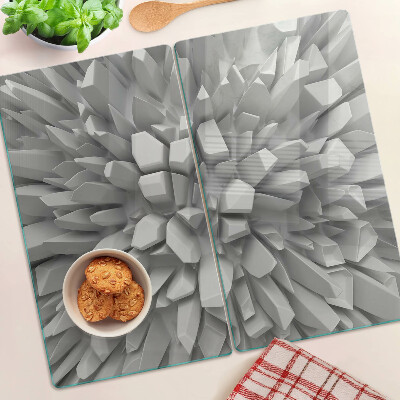 Tábua para cozinha Estruturas cristalinas em tons de cinza