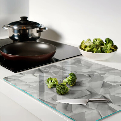 Tábua para corte Padrão 3D abstrato em tons de cinza