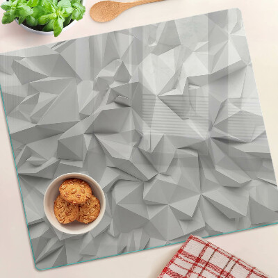 Tábua para corte Padrão 3D abstrato em tons de cinza