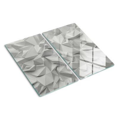 Tábua para corte Padrão 3D abstrato em tons de cinza