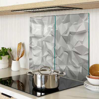 Tábua para corte Padrão 3D abstrato em tons de cinza