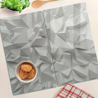 Tábua para corte Padrão 3D abstrato em tons de cinza