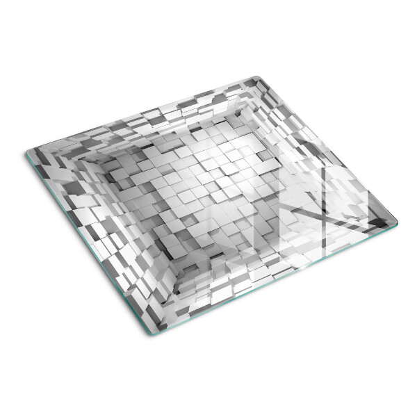 Tábua para corte Mosaico cinza e branco