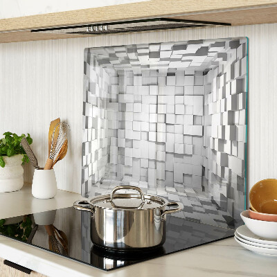 Tábua para corte Mosaico cinza e branco