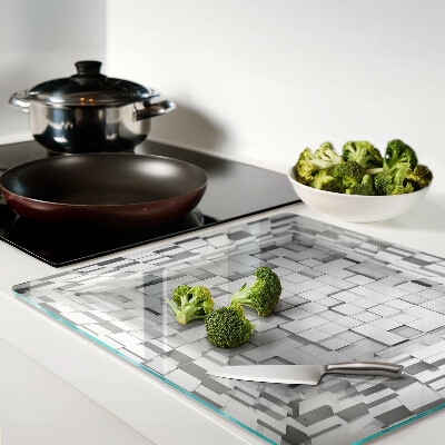 Tábua para corte Mosaico cinza e branco