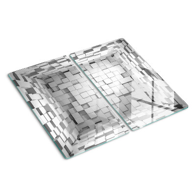 Tábua para corte Mosaico cinza e branco