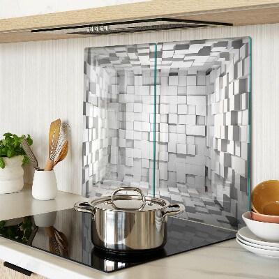 Tábua para corte Mosaico cinza e branco