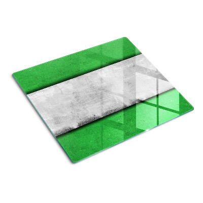 Tábua para corte Linhas verdes e cinzas