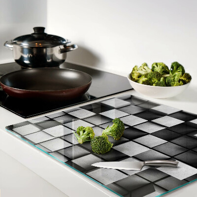 Tábua para cozinha Padrões geométricos em tons de cinza