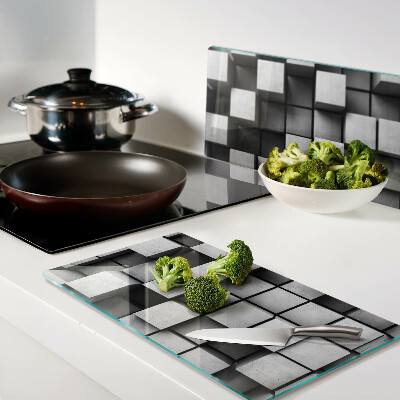 Tábua para cozinha Padrões geométricos em tons de cinza