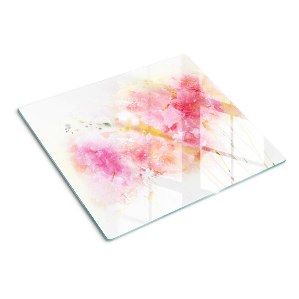 Tábua para cozinha Aquarelas florais em tons pastéis