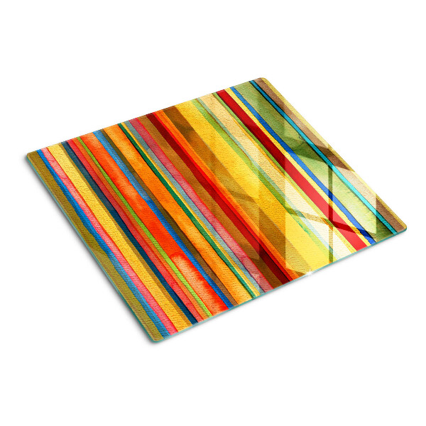 Tábua para corte Listras abstratas coloridas