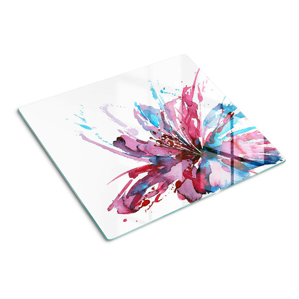Tábua para corte Aquarelas florais em cores intensas