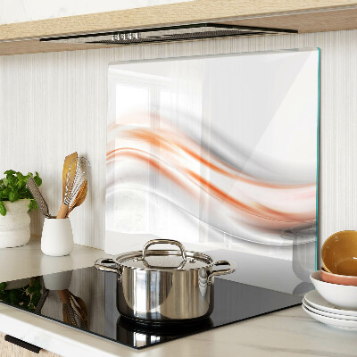 Tábua para cozinha Ondas em tons de laranja e cinza