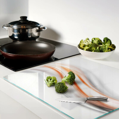 Tábua para cozinha Ondas em tons de laranja e cinza