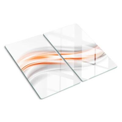 Tábua para cozinha Ondas em tons de laranja e cinza