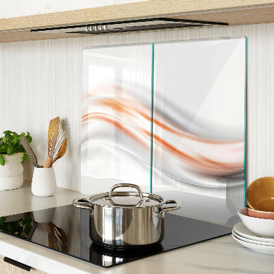 Tábua para cozinha Ondas em tons de laranja e cinza