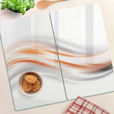 Tábua para cozinha Ondas em tons de laranja e cinza